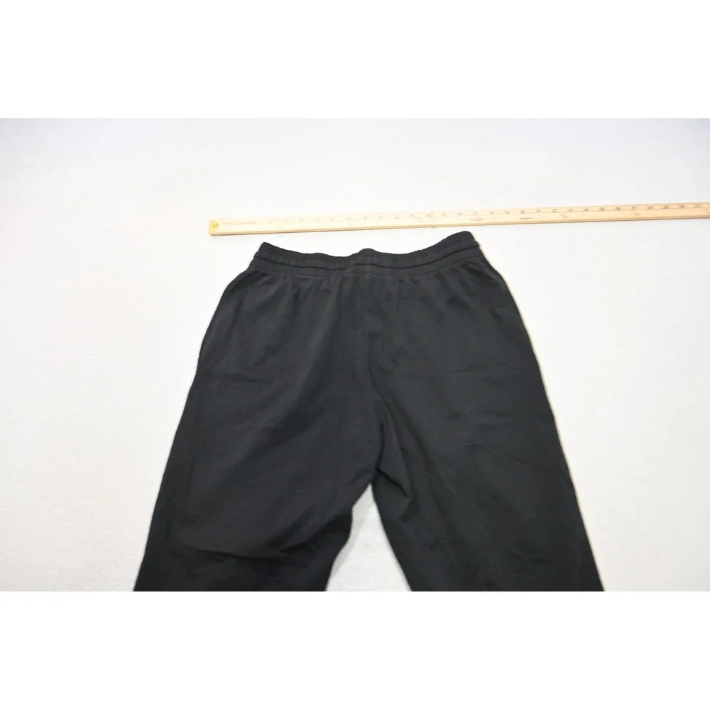 Adidas Sweatpants Tapered Mens Medium Black Joggers Logo Athletic Excellent